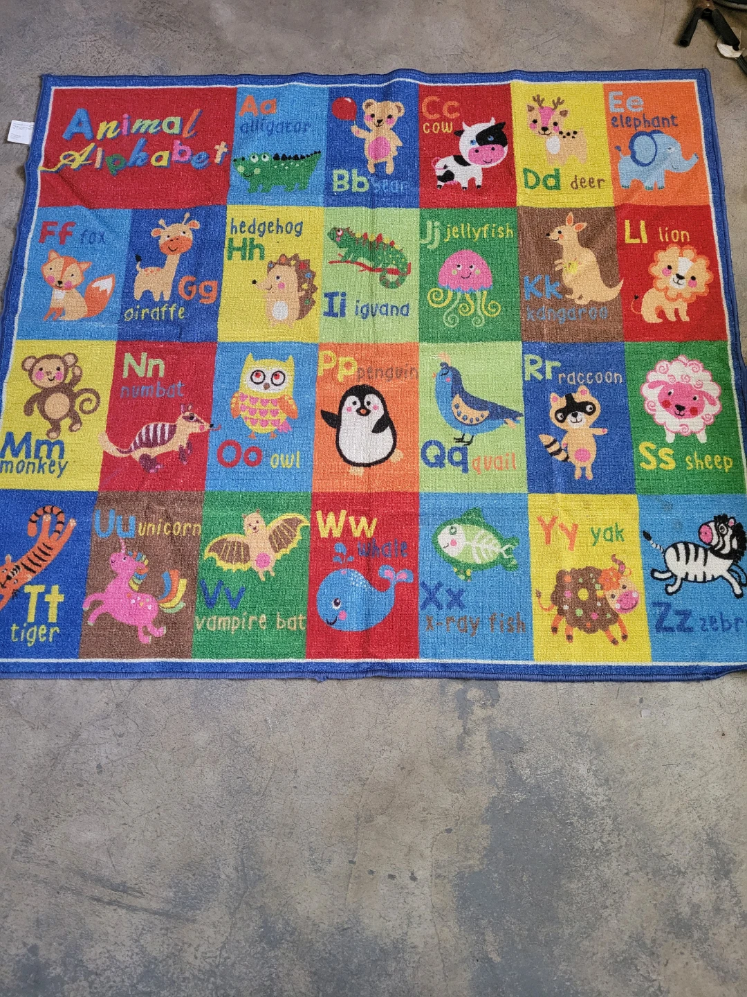 Animal Alphabet Kids Area Rug