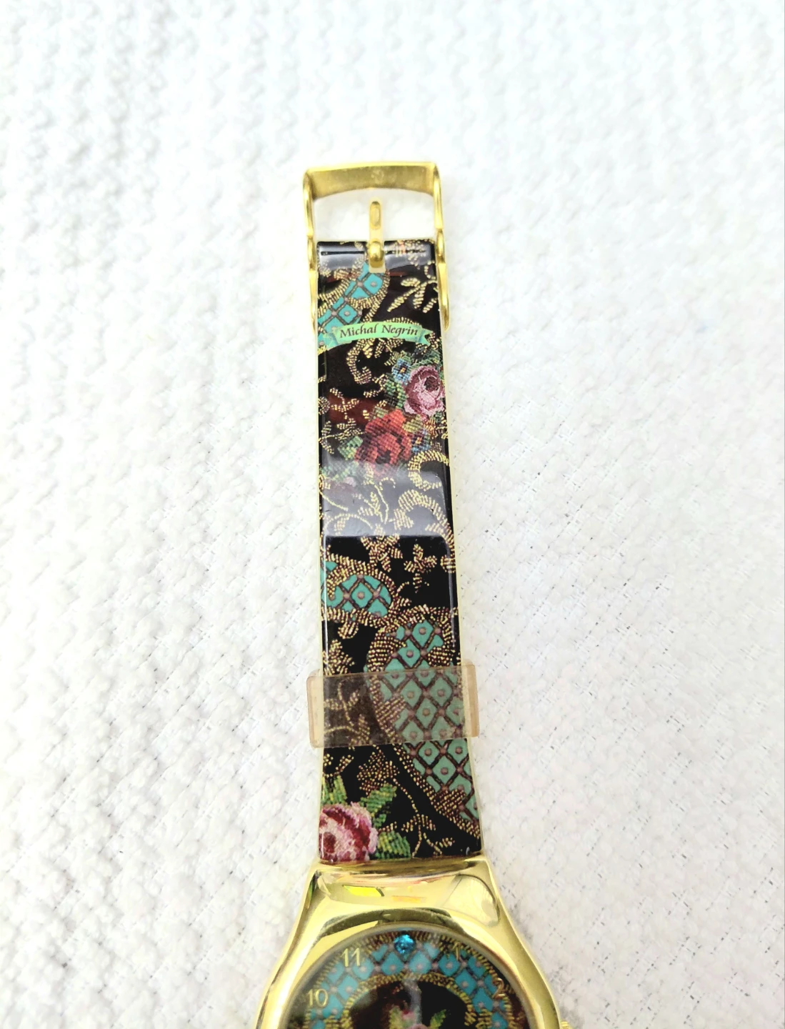 Michal Negrin Watch with Floral & Peacock Design - photo 3