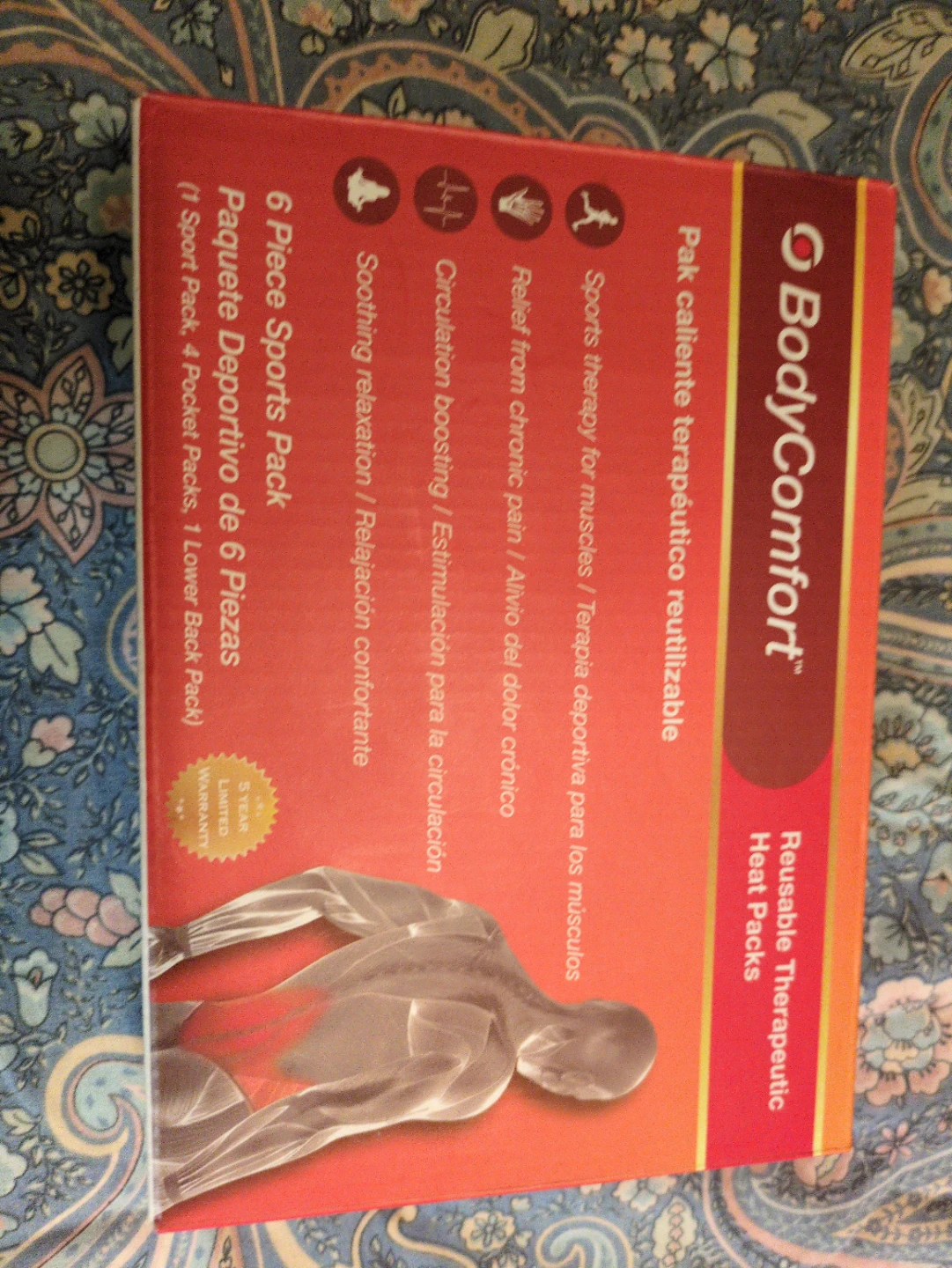 BodyComfort 6 Piece Reusable Heat Pack Set