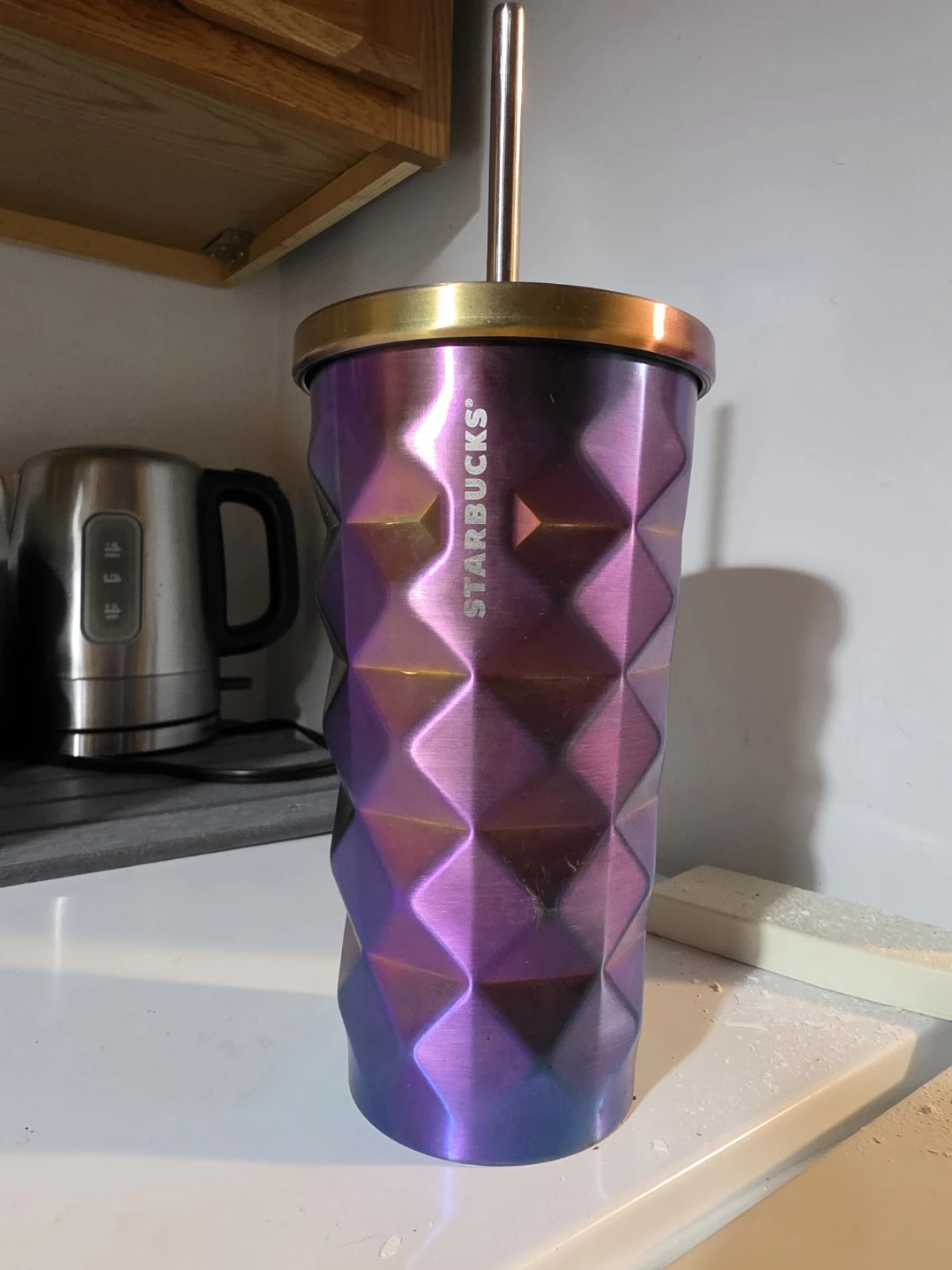 Starbucks Iridescent Geometric Tumbler with Straw 🏈