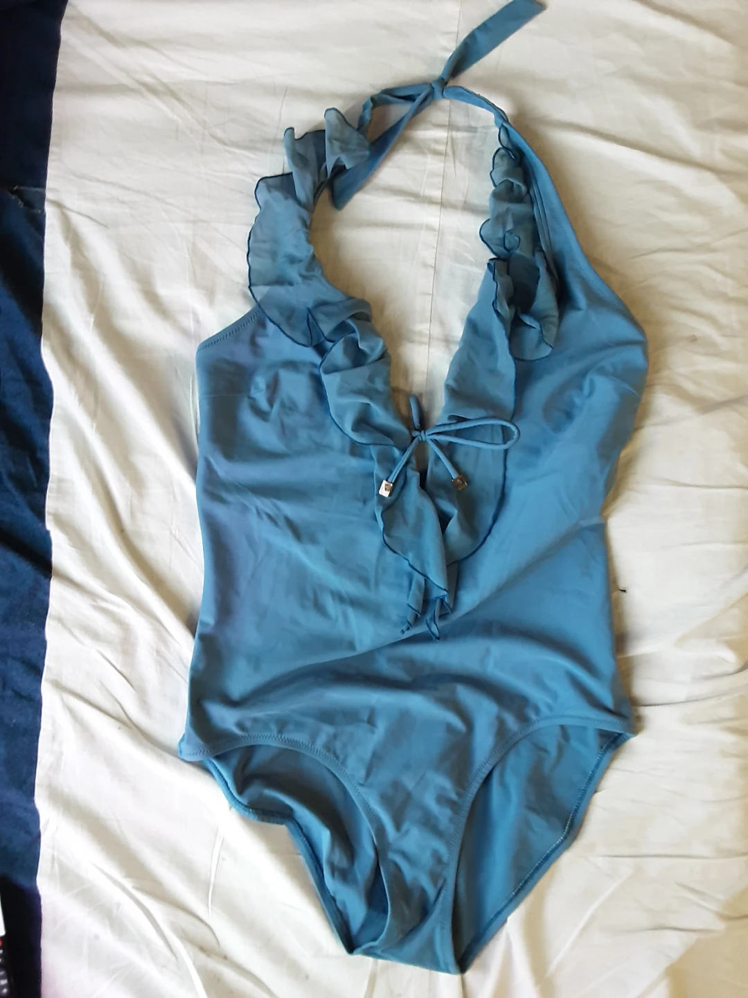 Be Creative Blue One-Piece Swimsuit Size 14