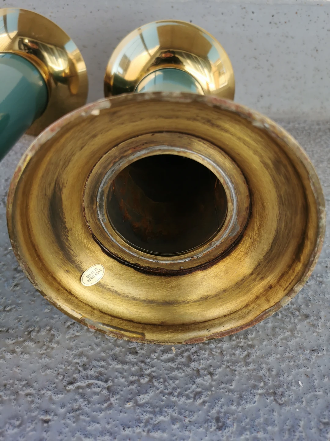 Vintage Ethan Allen Brass Spike Candle Holders - photo 5
