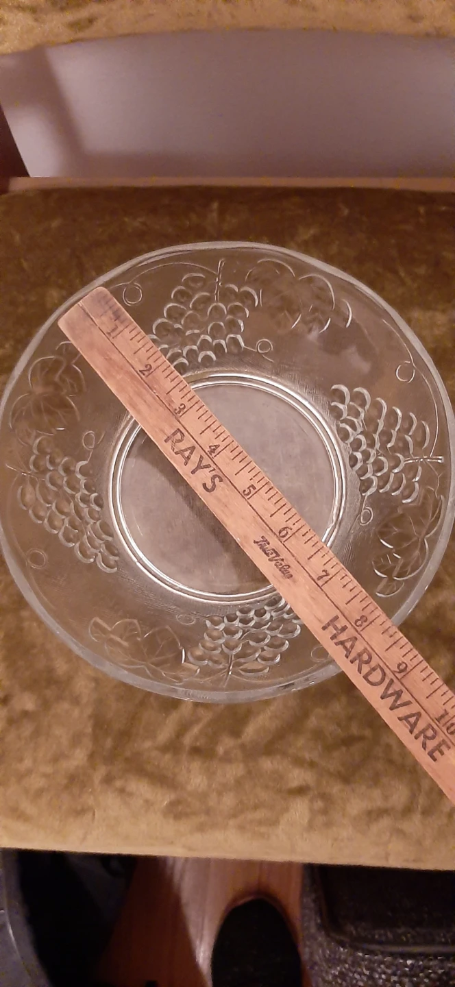 Anchor Hocking glass bowl Grape and Vine - photo 3