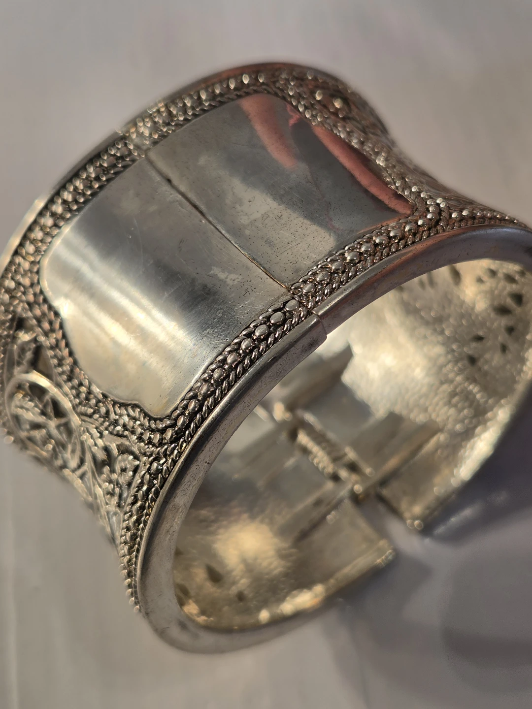 Wide Filigree Cuff Bracelet - photo 4