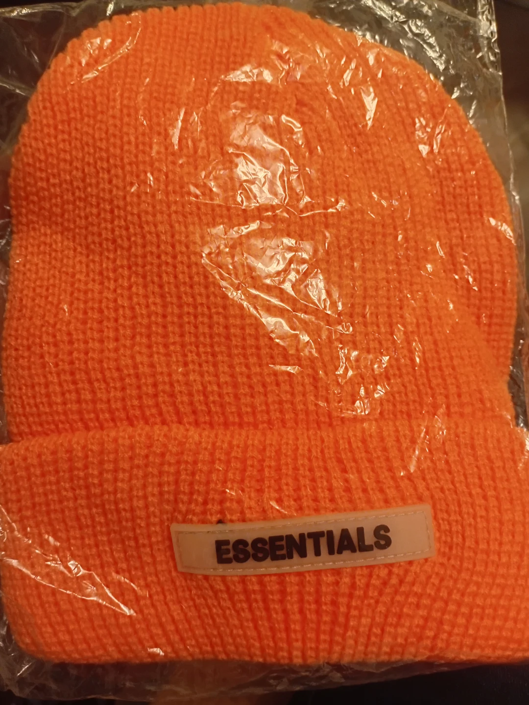Essentials Neon Orange Beanie