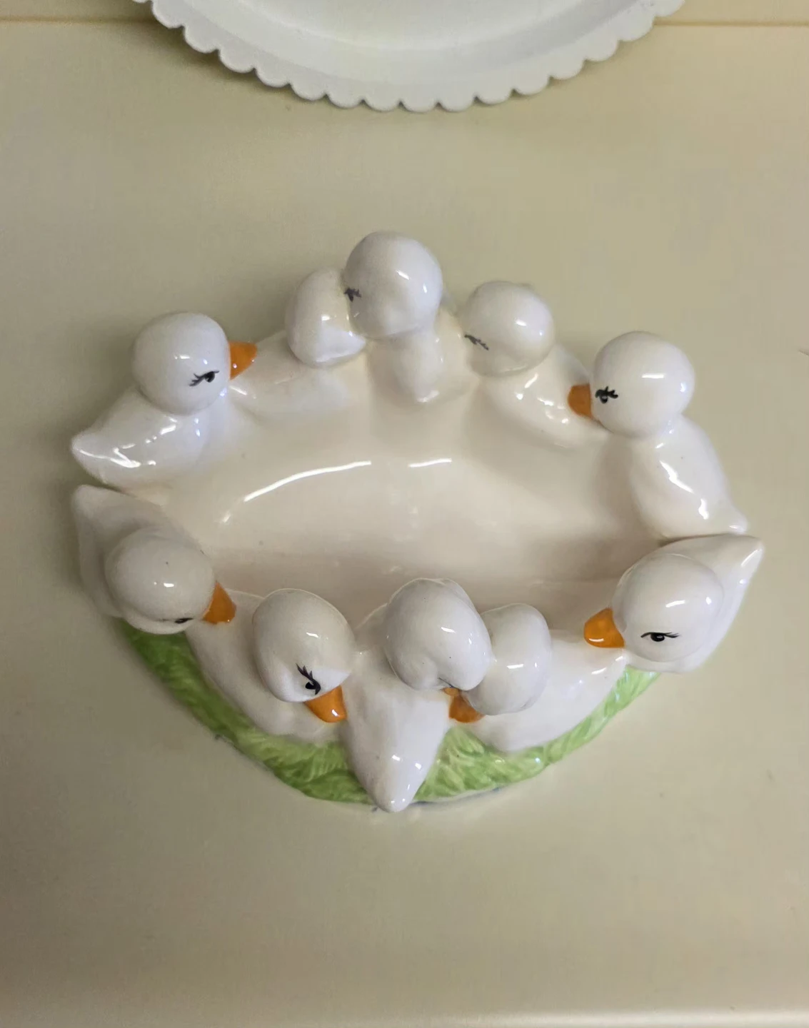 Vintage Ceramic Duckling Bowl / Easter Candy Dish - photo 3
