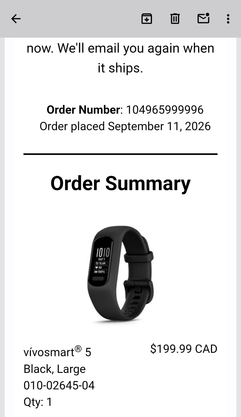 Garmin vivosmart 5 Fitness Tracker - Black, Large - photo 5
