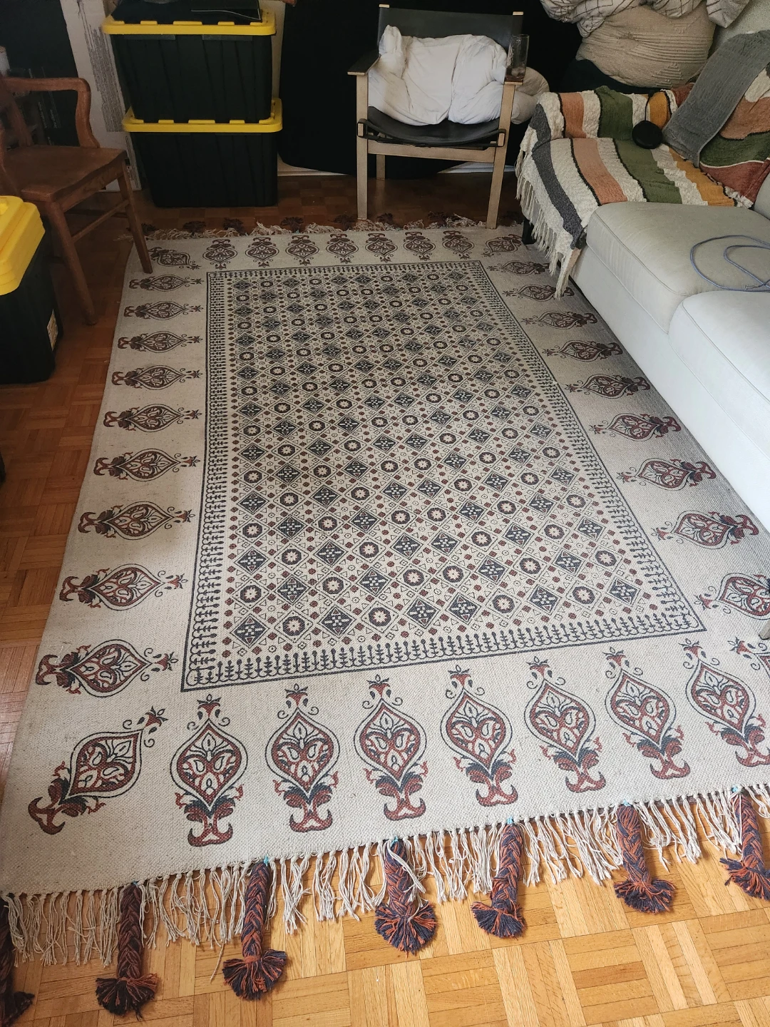 Bohemian Style Woven Area Rug