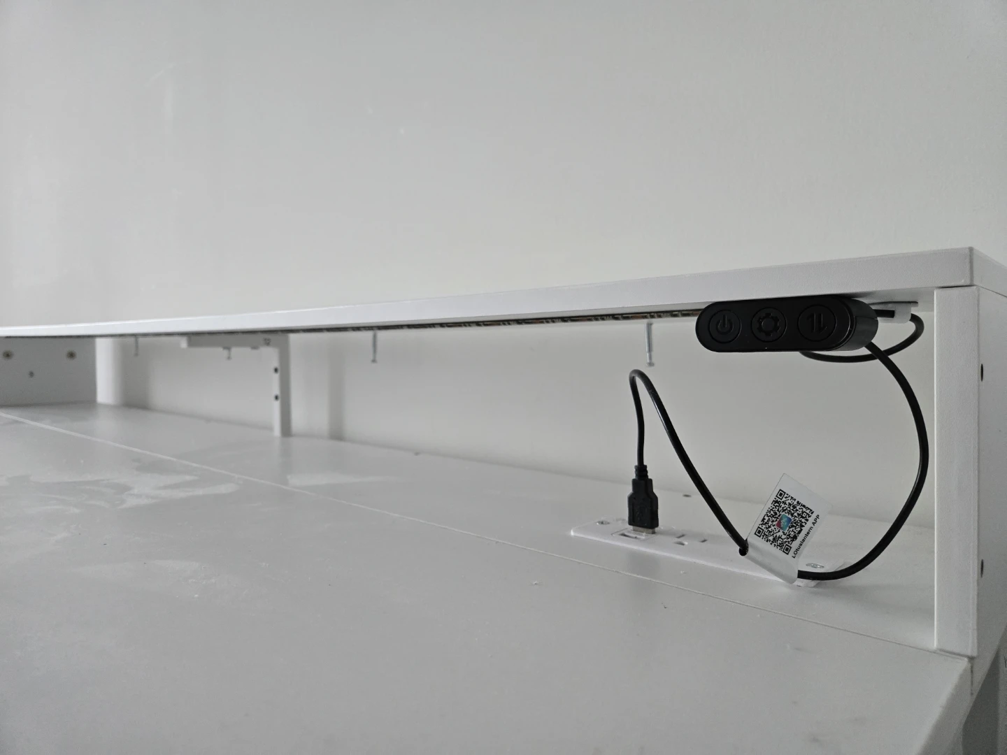 Computer Desk w/ Power Outlets & LED - photo 3