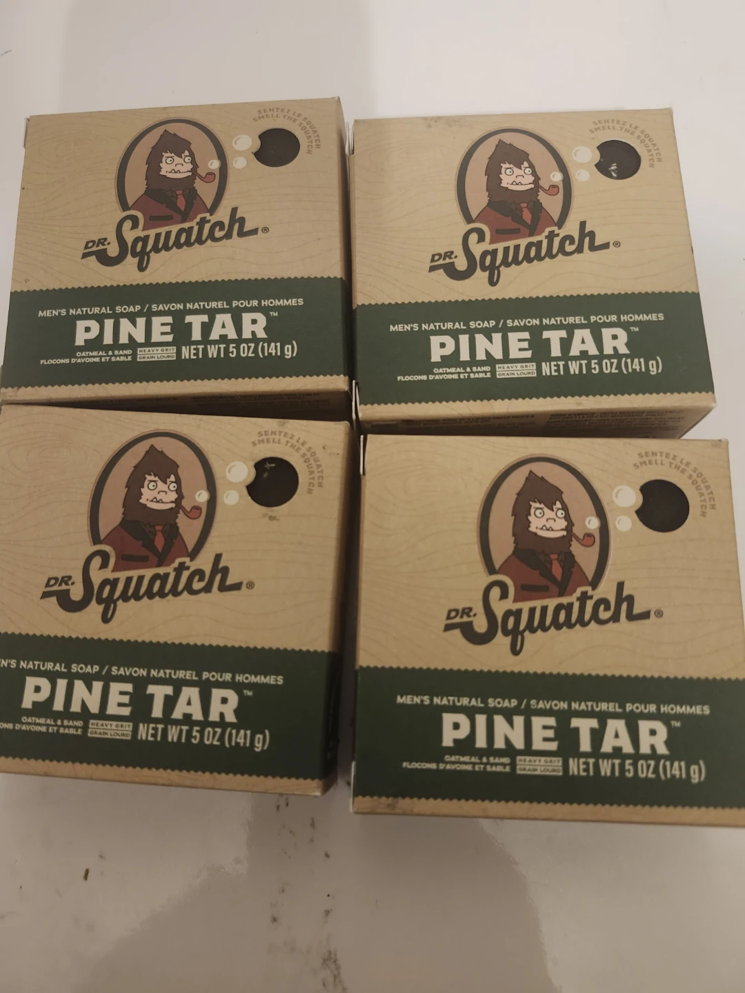4 Dr. Squatch Pine Tar Men's Natural Soap Bars