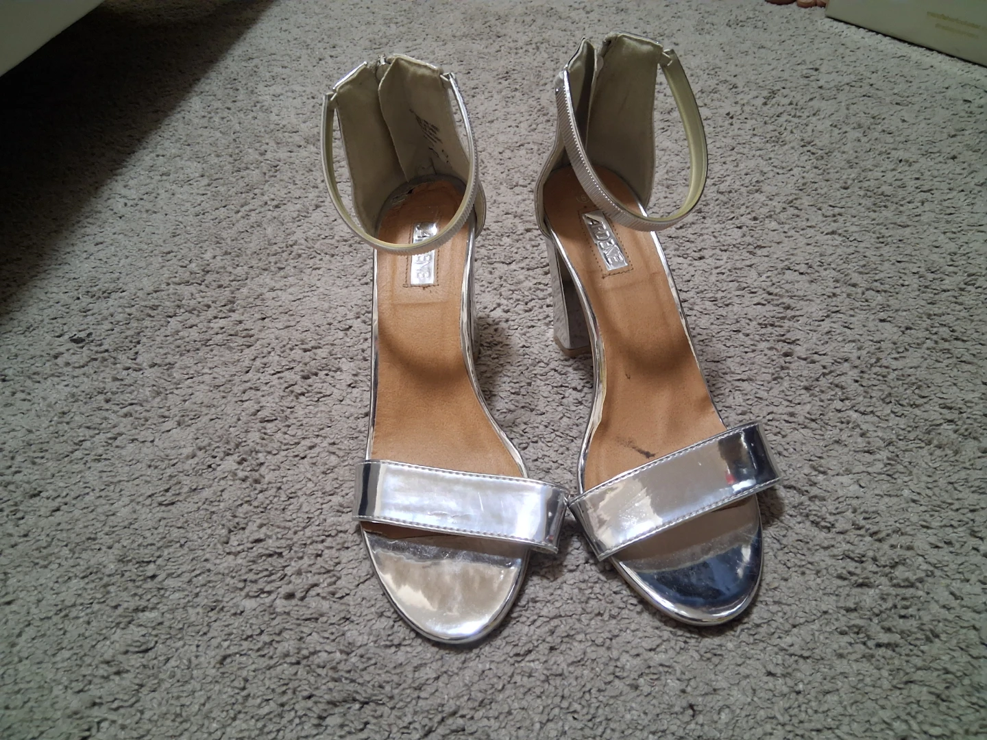 Ardene Silver Block Heel Sandals