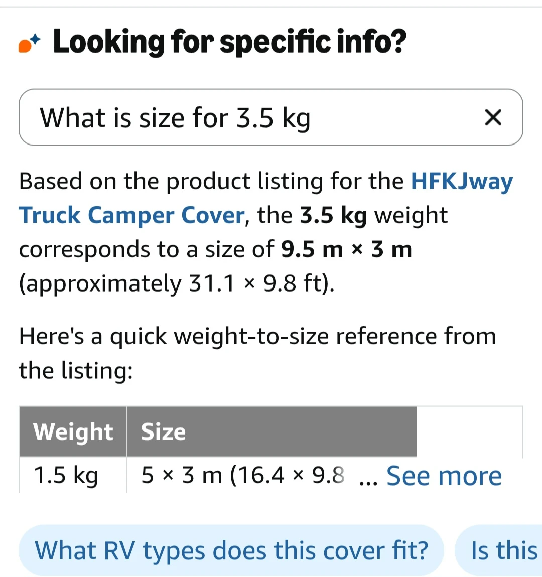HFKJway RV Camper Cover, Black, 9.5m x 3m - photo 5