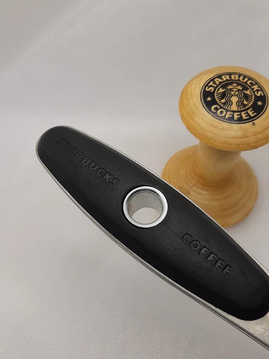 Starbucks Coffee wooden espresso tamper and espresso scoop set - photo 5