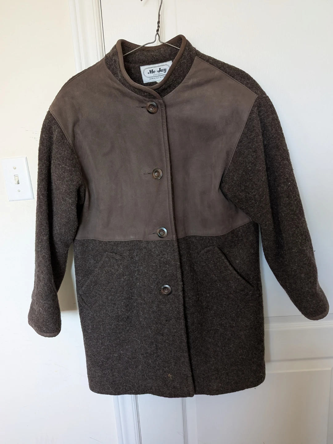 🏈Me-Jay Montreal Wool and Leather Jacket