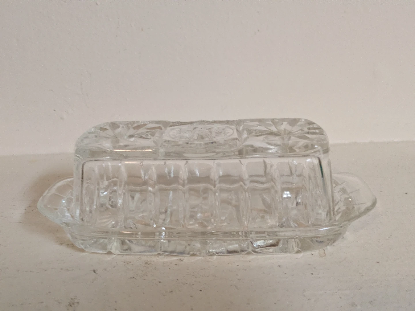 Vintage Pressed Glass Butter Dish - photo 2