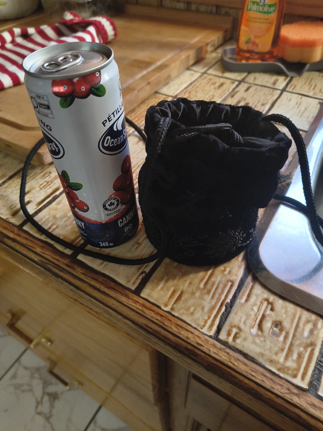 Black Velvet Drawstring Pouch - photo 4