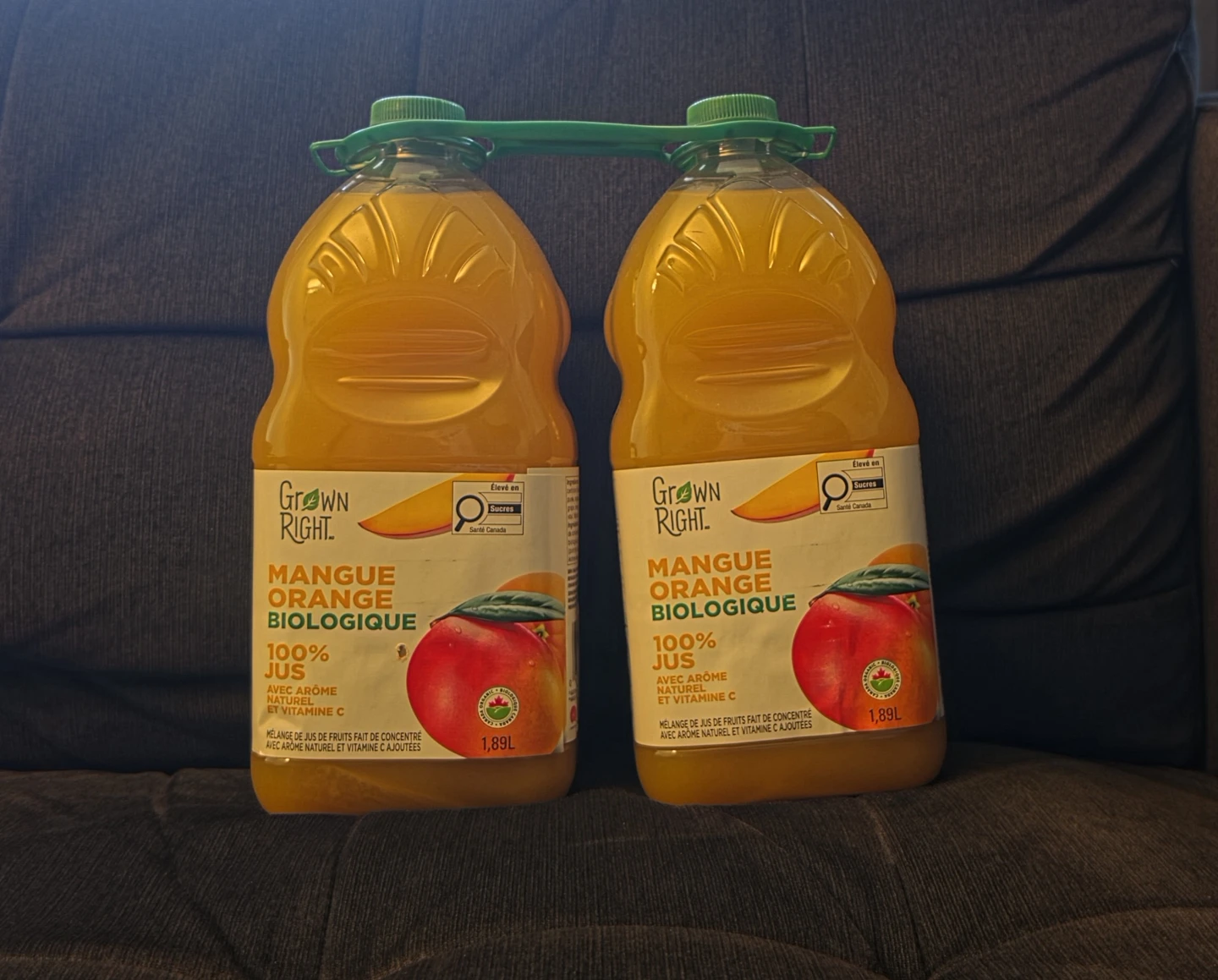 Grown Right Organic Mango Orange Juice 1.89L 2-Pack