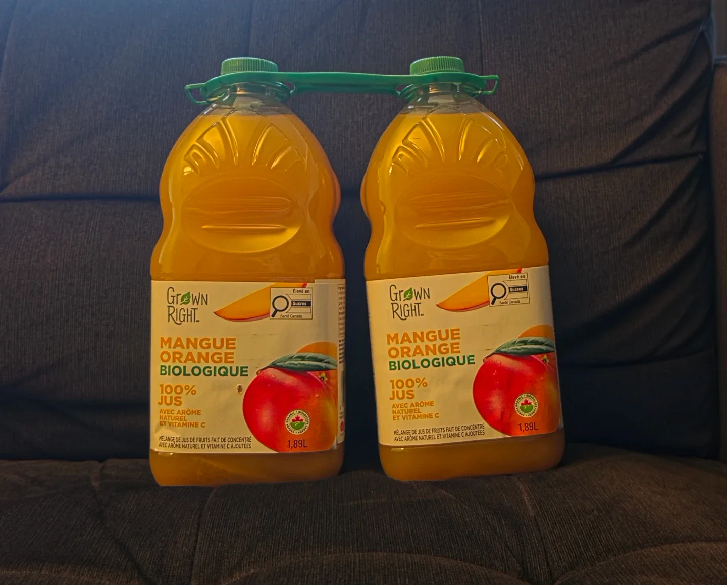 Grown Right Organic Mango Orange Juice 1.89L 2-Pack
