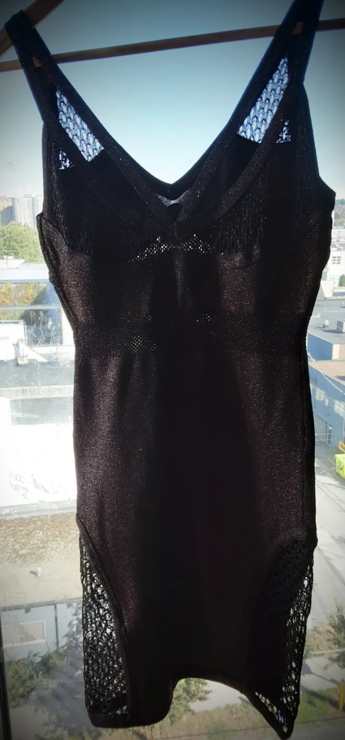 Bebe Addiction Black Lace Detail Dress - photo 3