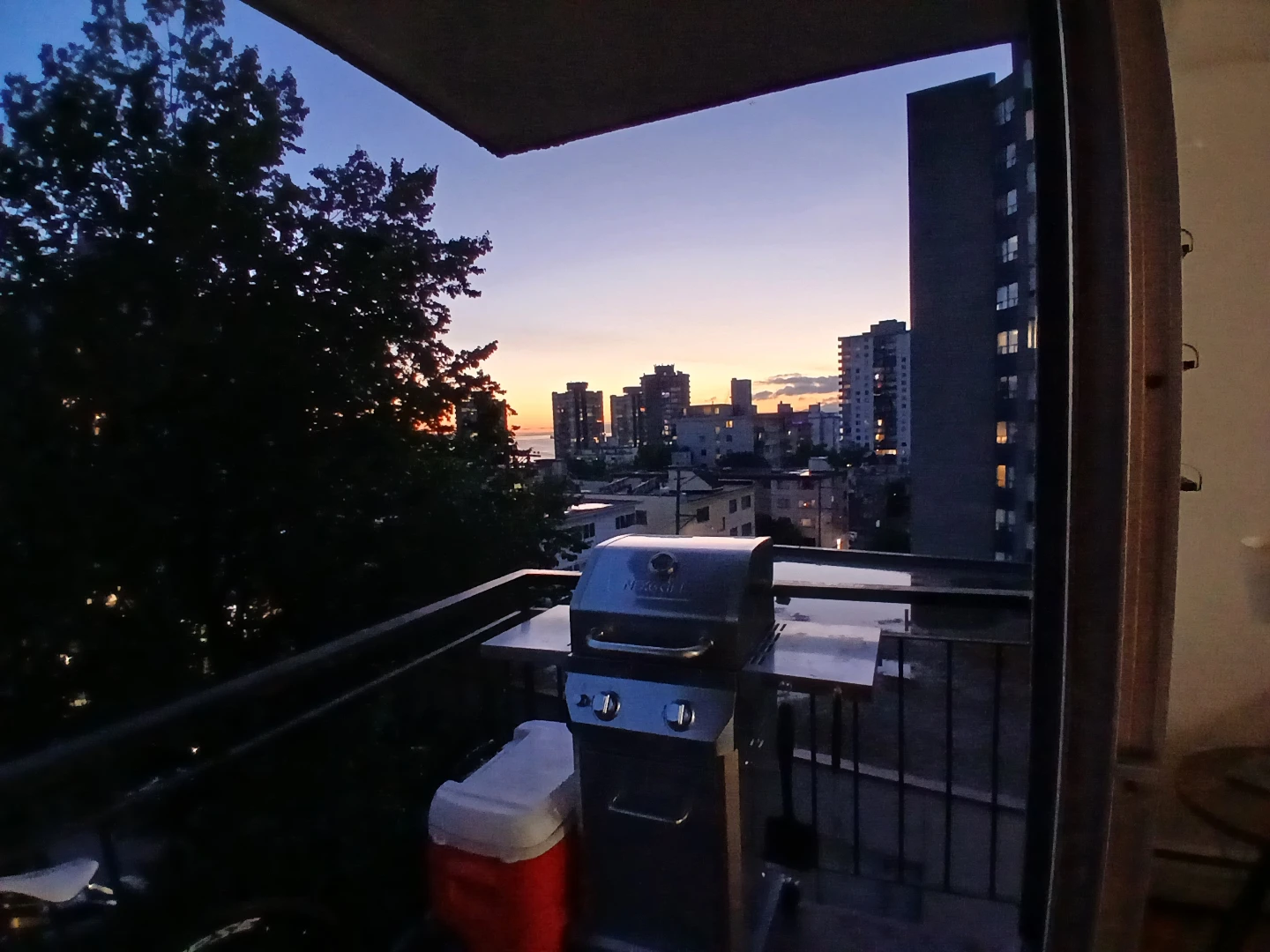 Bbq with propane tank