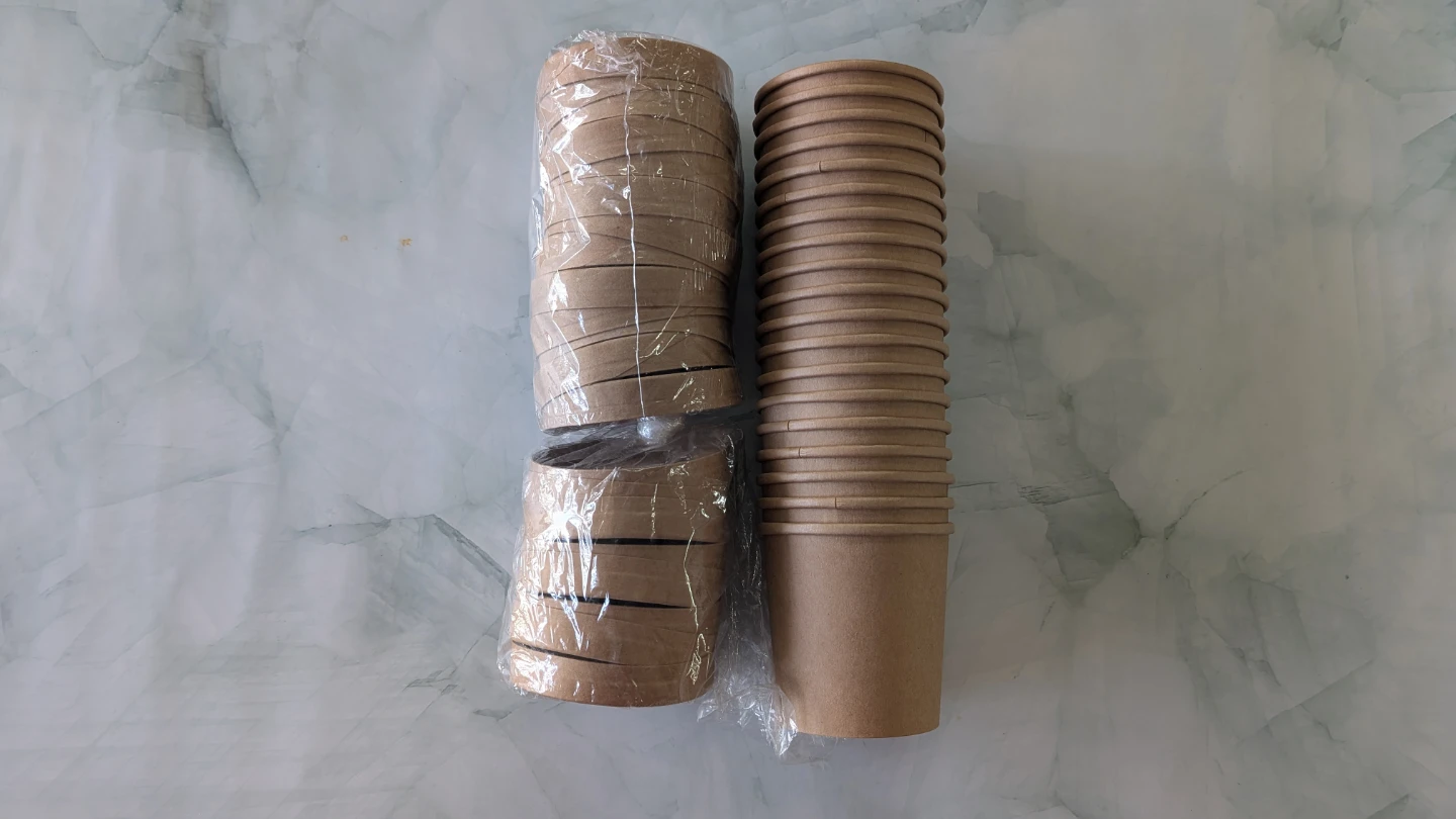 Set of Kraft Paper Disposable Cups
