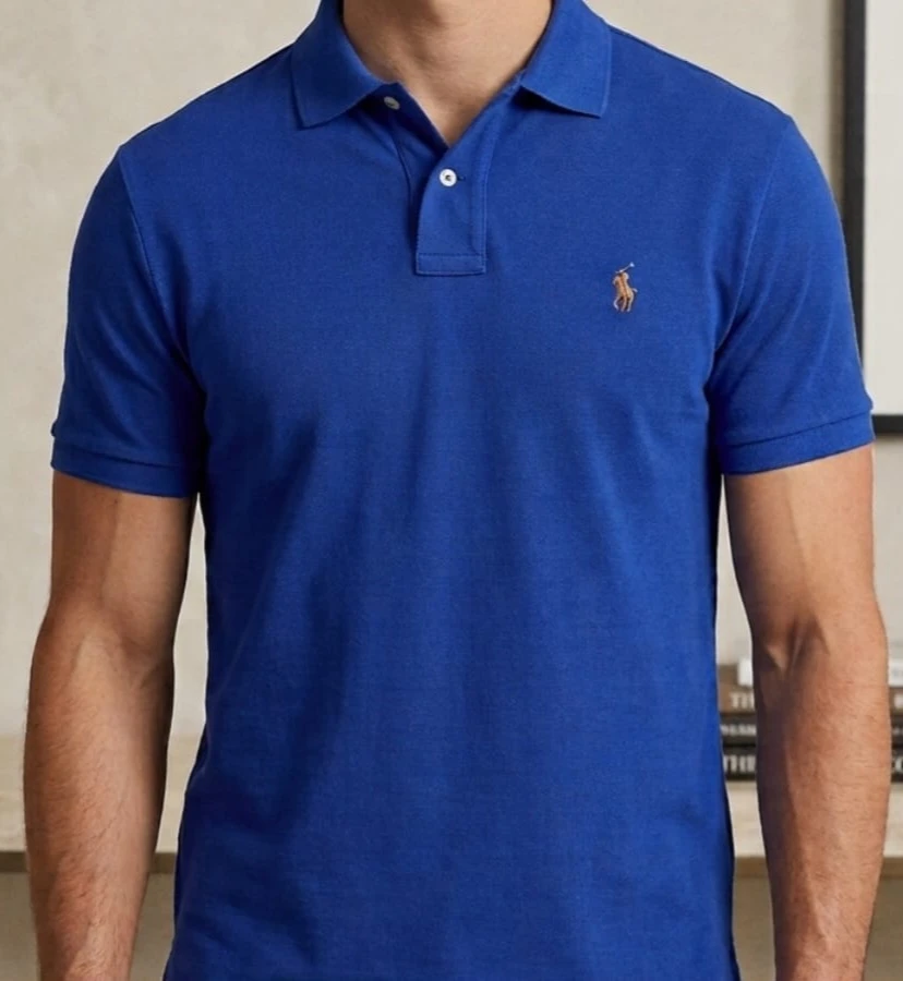 Polo Ralph Lauren Custom Slim Fit Polo - Blue