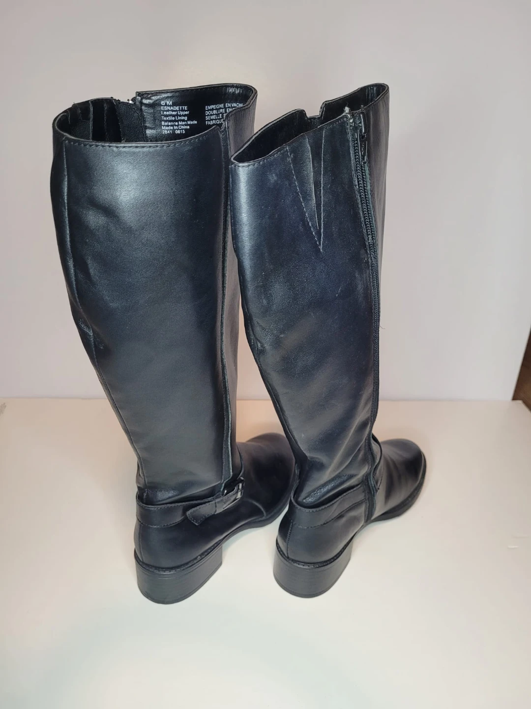 Black Tall Boots Size 6M - photo 3