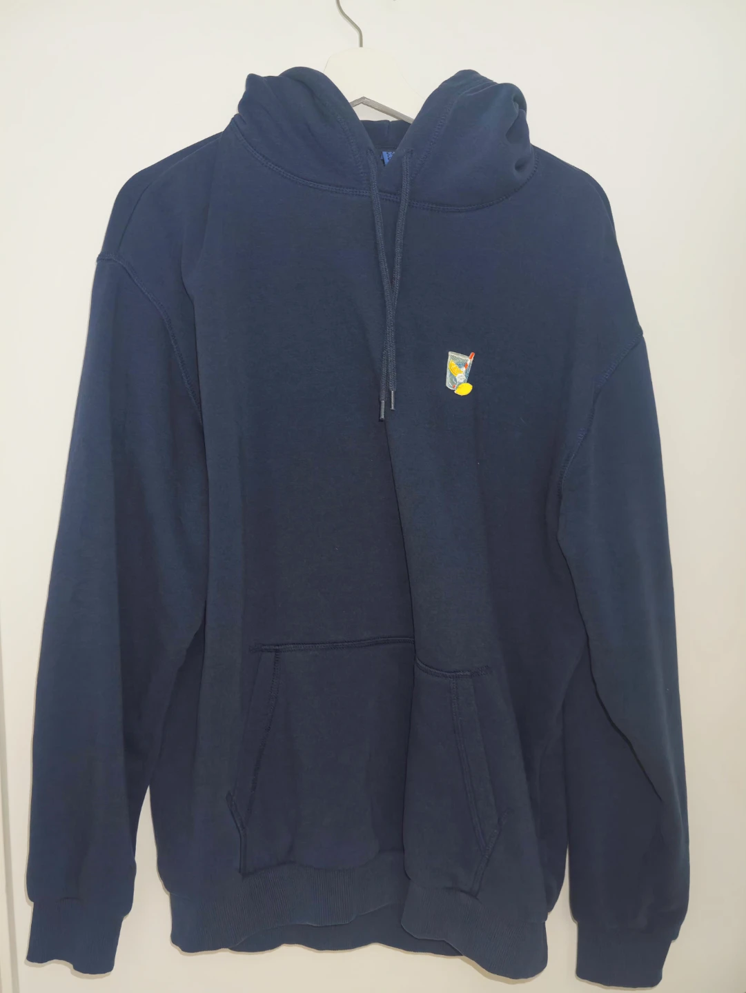 h&m Blue hoodie with diy patch