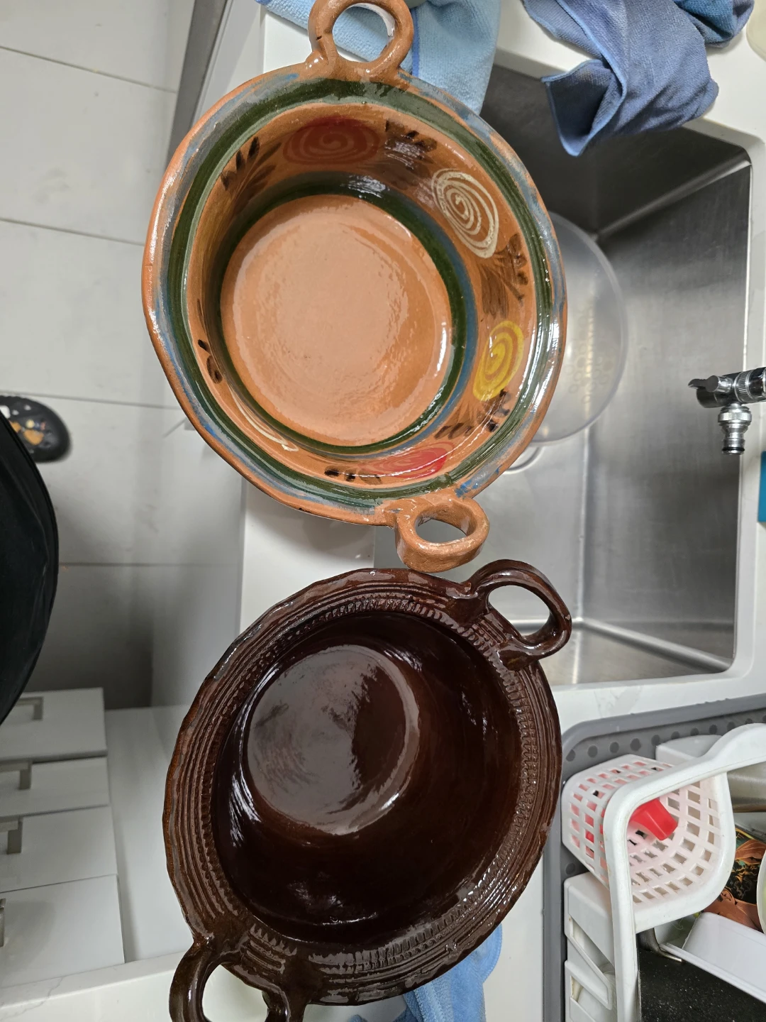 Two Traditional Mexican Clay Cazuelas $25 each