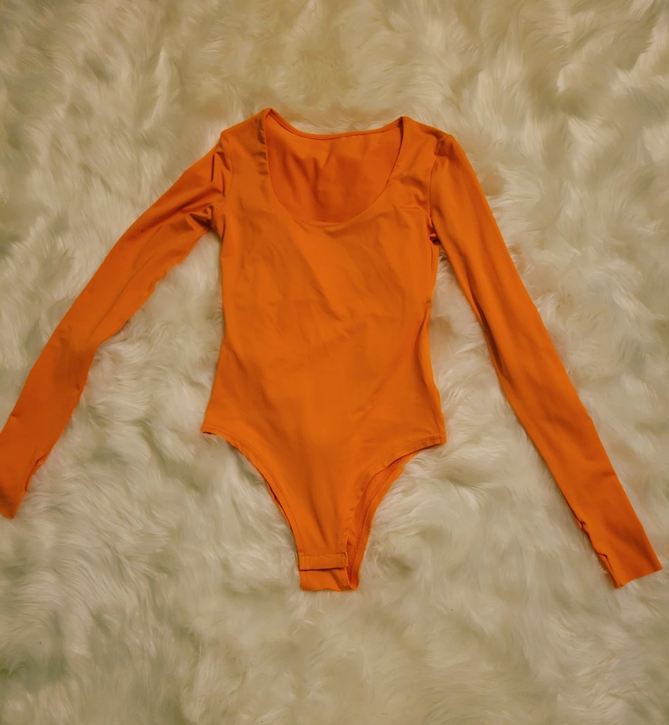 🧡Neon Orange long sleeve bodysuit🧡