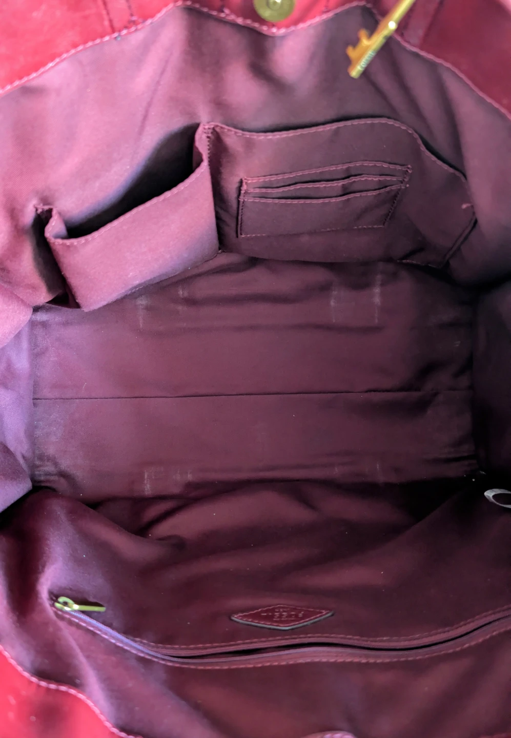 Fossil Leather Carmin Tote Bag in Bordeaux - photo 3
