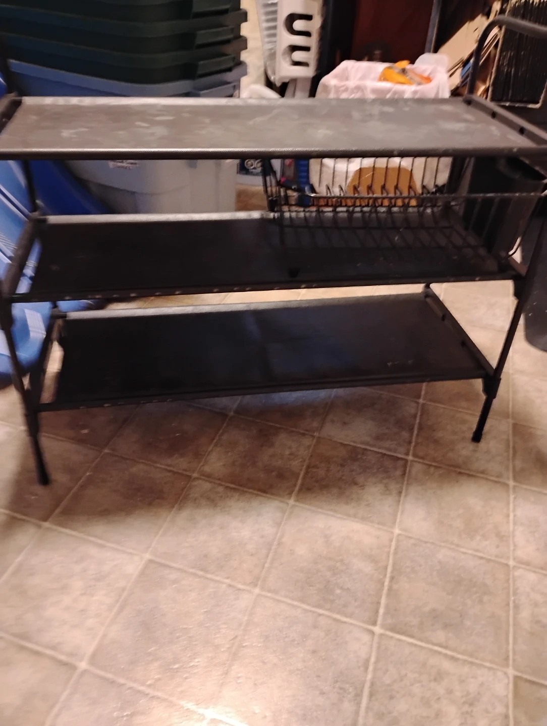 Three-Tier Black Metal Kitchen Rack - photo 2