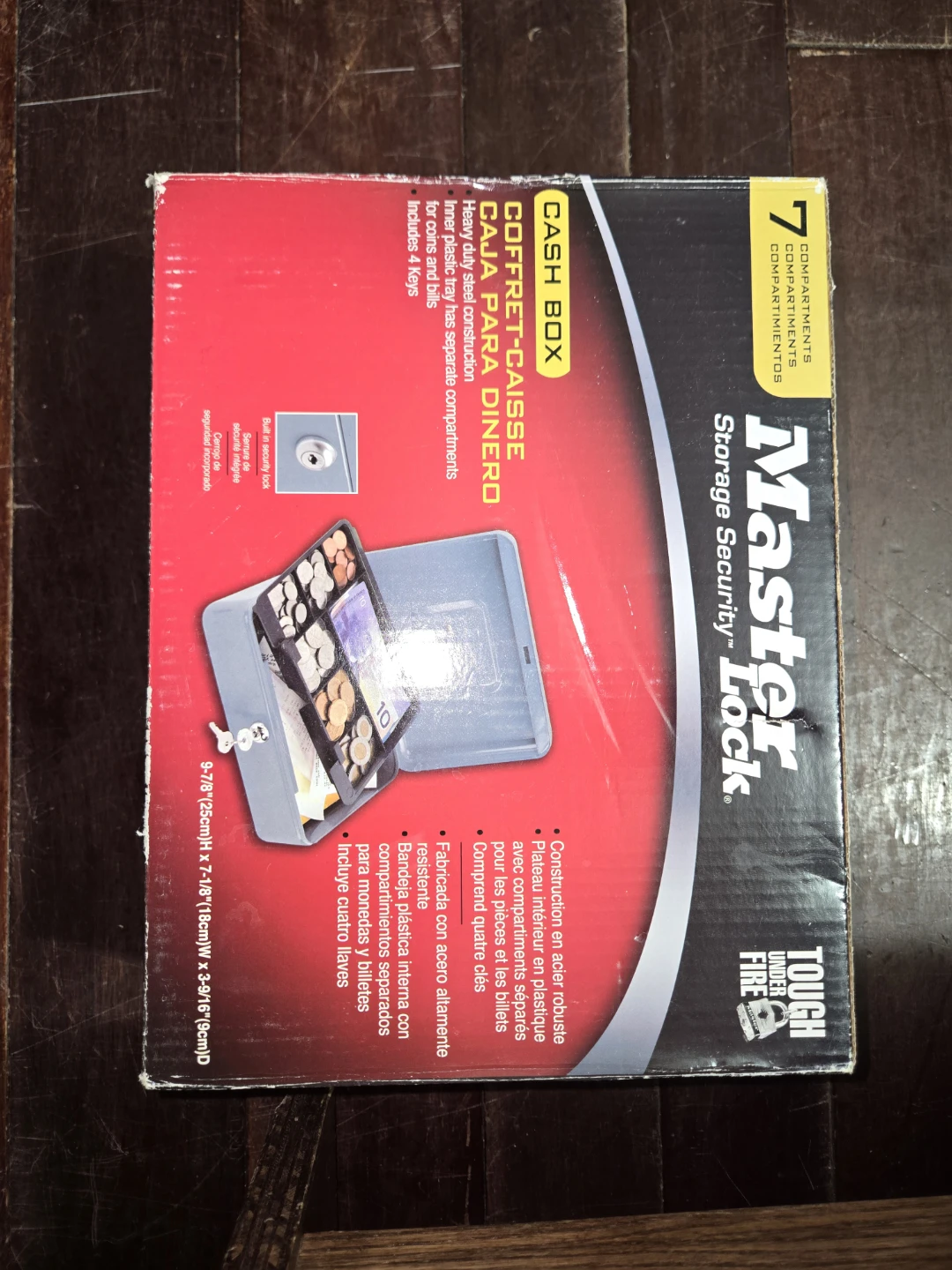 Master Lock Cash Box with 7 Compartments