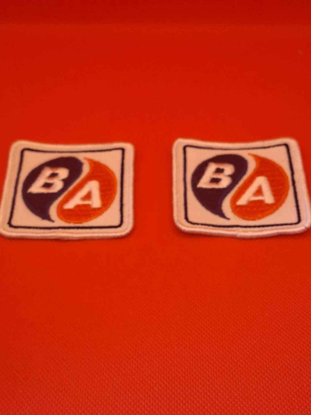 Vintage B/A Oil Gas Station Uniform Cloth Patches Pair - photo 3