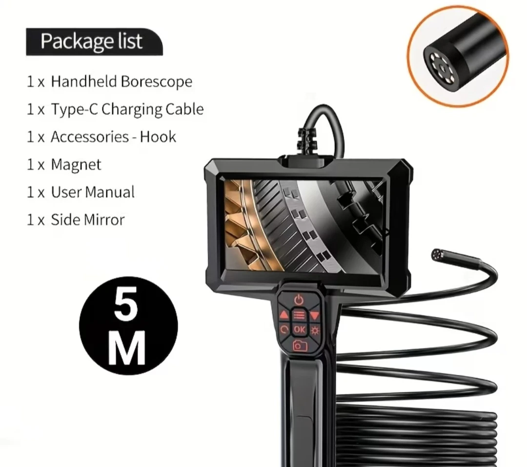 Handheld 4.3 Inch HD Borescope Inspection Camera