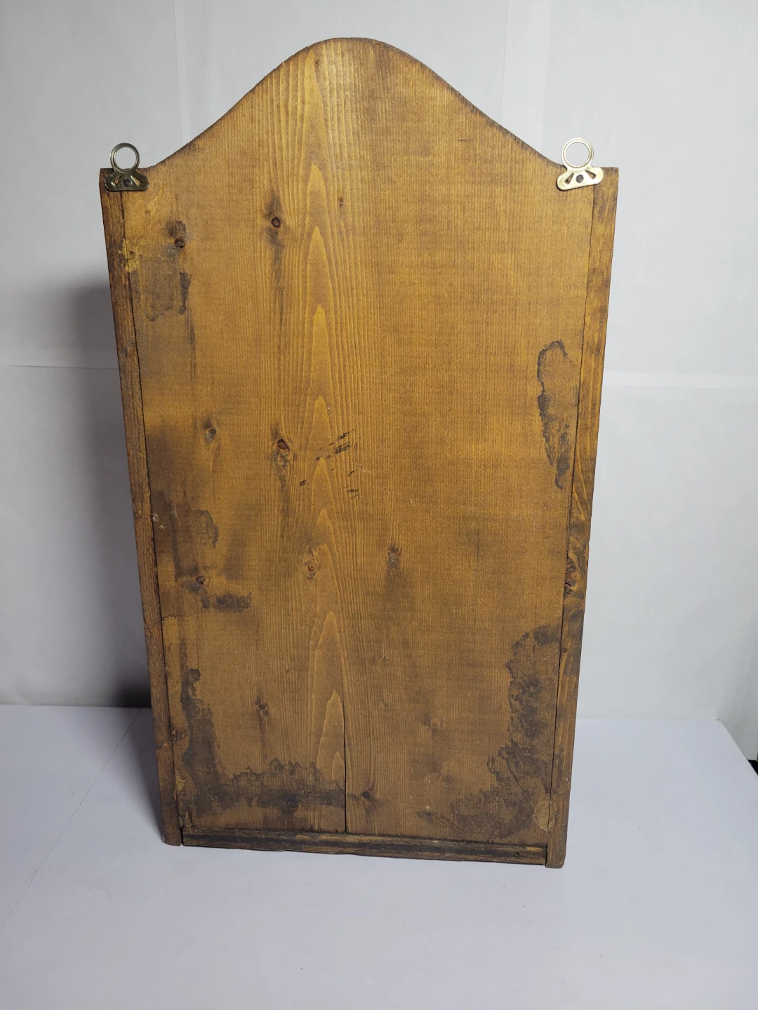 Rustic Wall-Mounted Wooden Storage Bin with Heart Cutouts - photo 2
