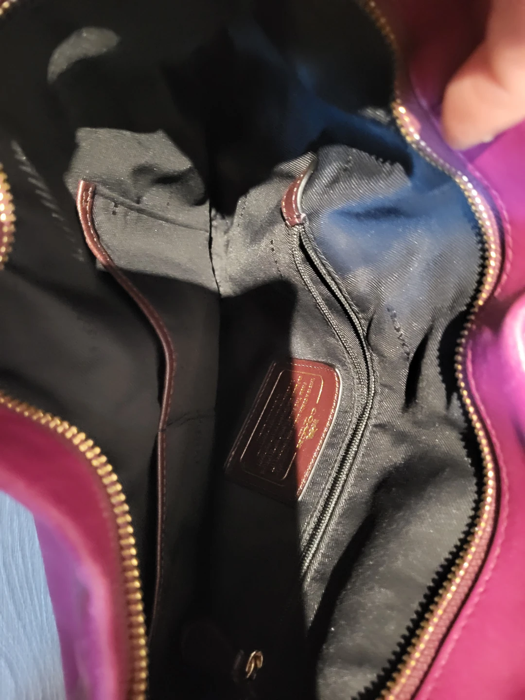 Coach Leather Hobo Bag Magenta - photo 5