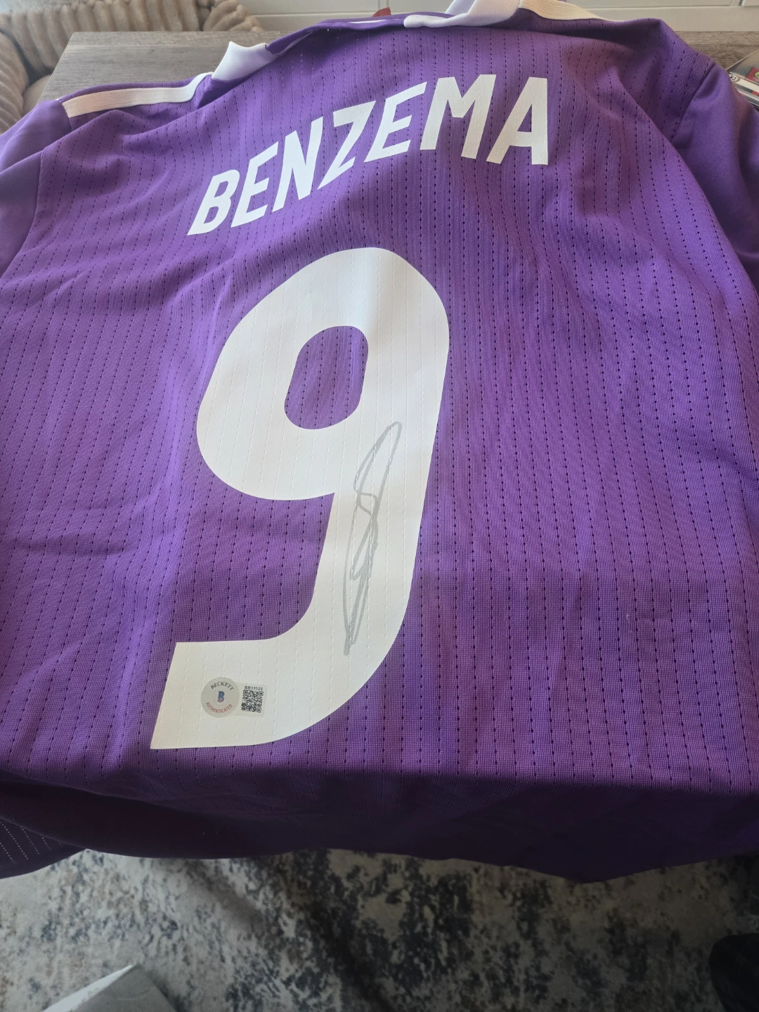Karim Benzema Signed Real Madrid Jersey