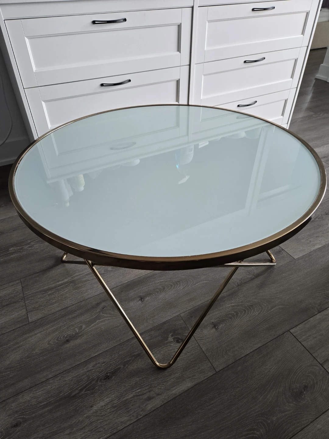 Gold Glass Coffee Table - photo 4