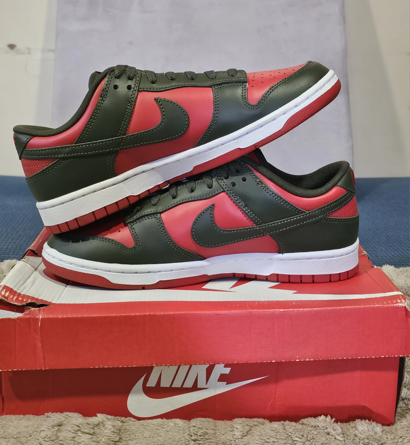 Nike Dunk Low Cargo Khaki Mystic Red - photo 2