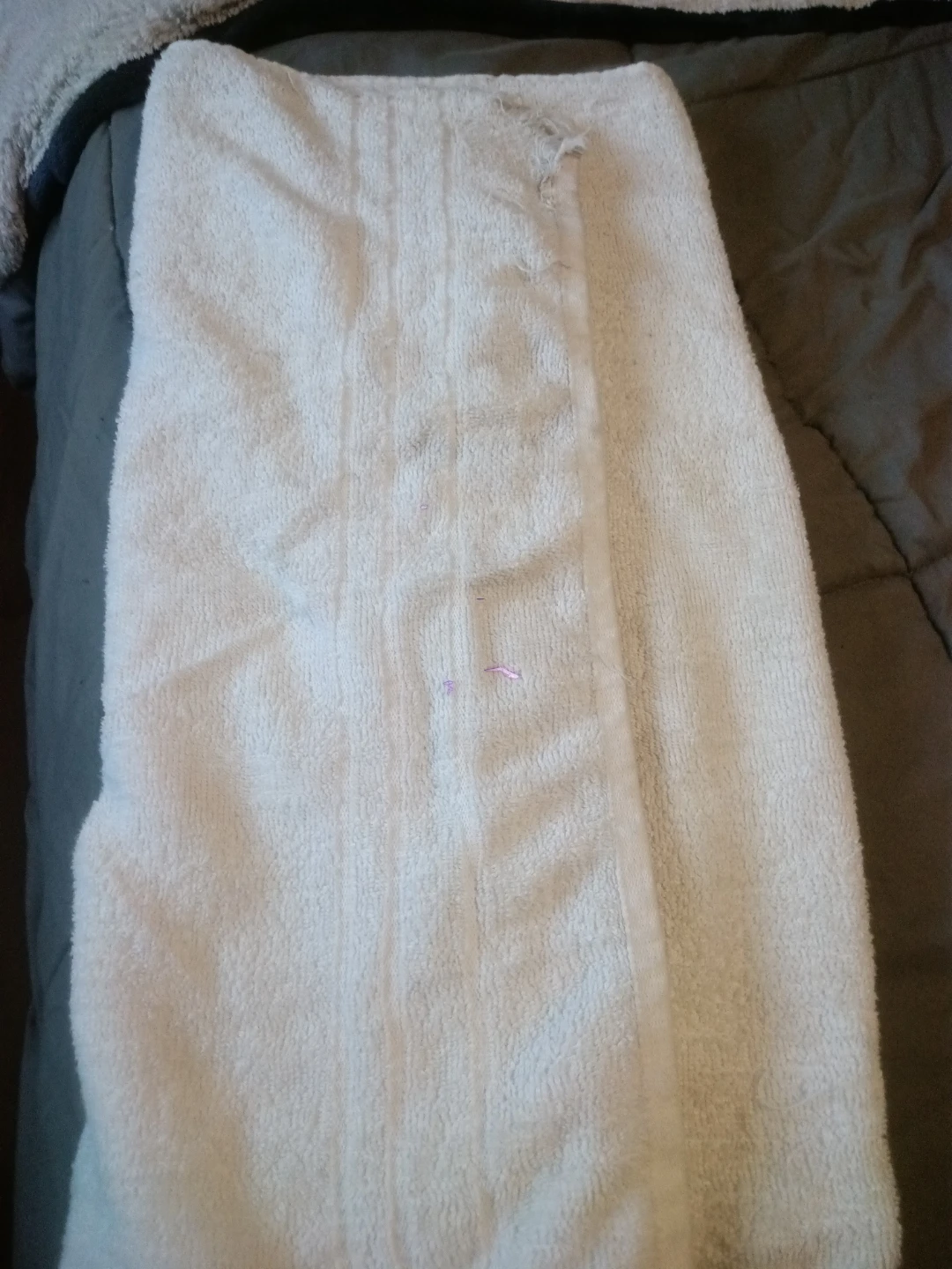 White bathroom towel (puppy towel) - photo 2