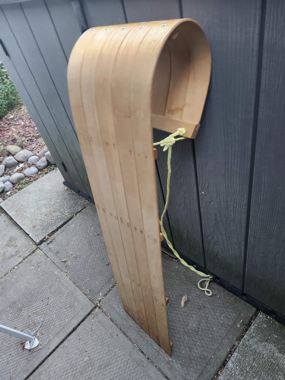 Wooden Toboggan Sled - photo 2