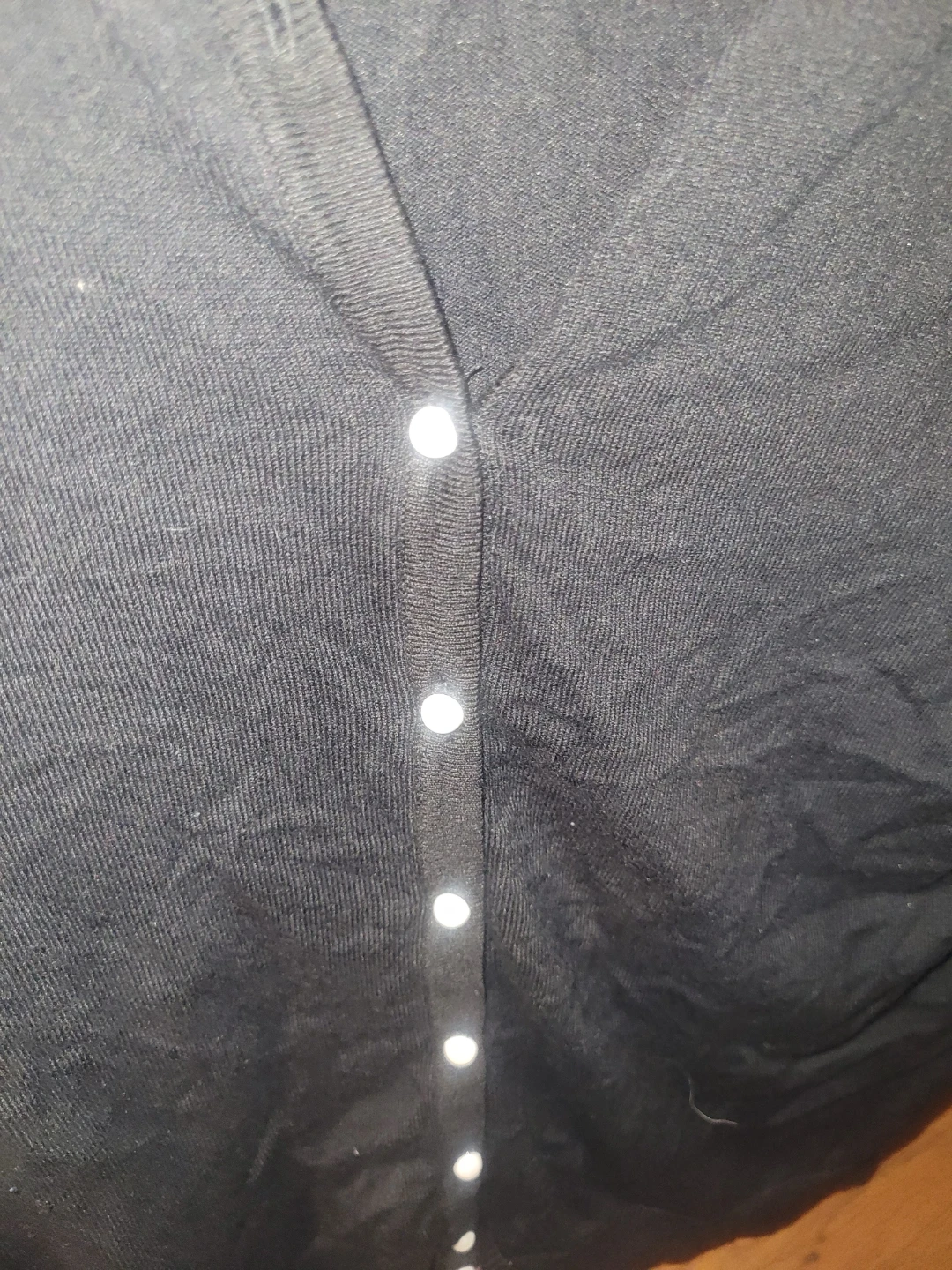 Med-large cardigan with faux pearl buttons - photo 2