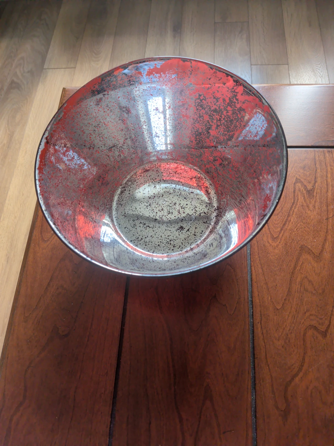Red Mercury Glass Decorative Bowl - photo 4