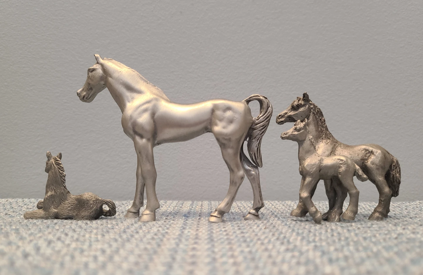 Vintage Pewter Horse Figurines - photo 3