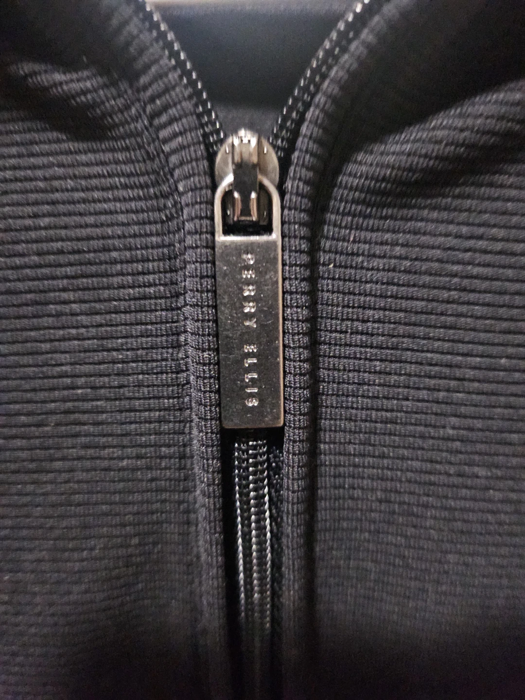Ideal for Work - Perry Ellis Black Quarter-Zip Polo Shirt - photo 2