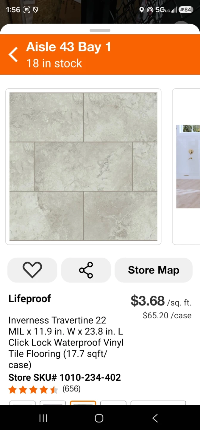 Lifeproof Inverness Travertine Vinyl Flooring - photo 2