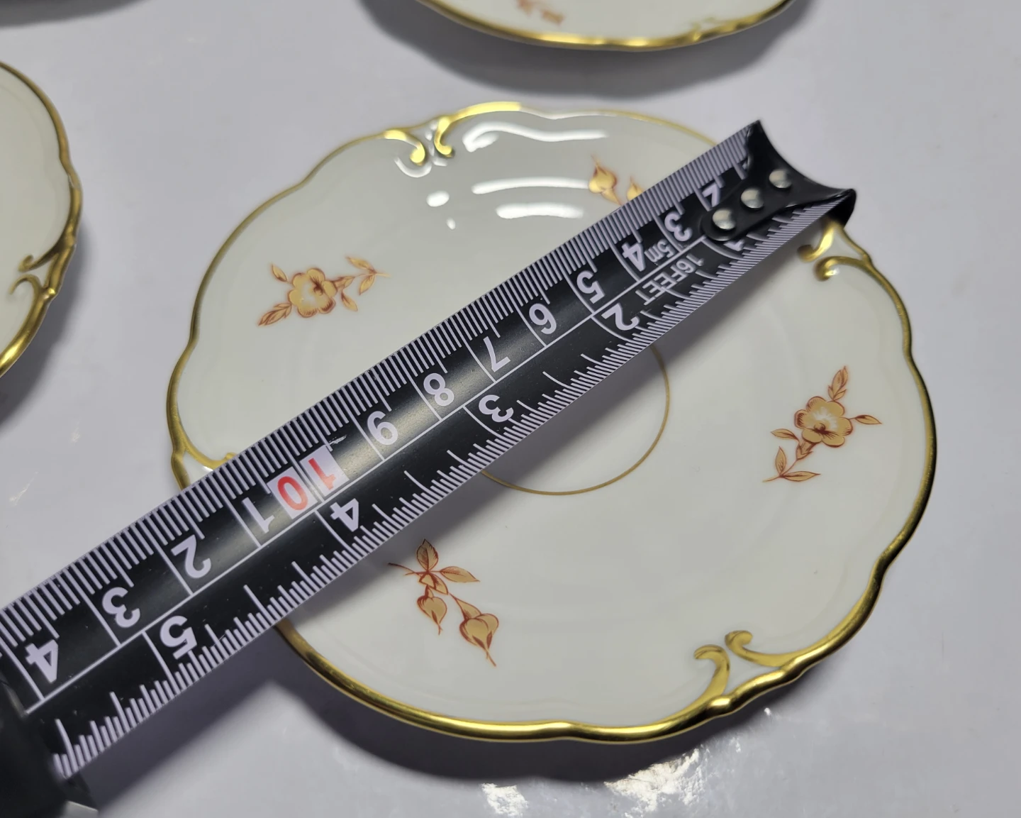 Vintage Porcelain Tea Set with Gold Trim - photo 5