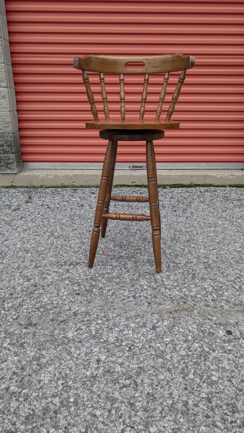 Wooden Swivel Bar Stool