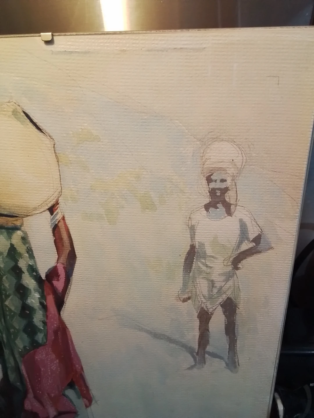 Original Figurative Watercolor by Listed Weimin Mo - photo 3